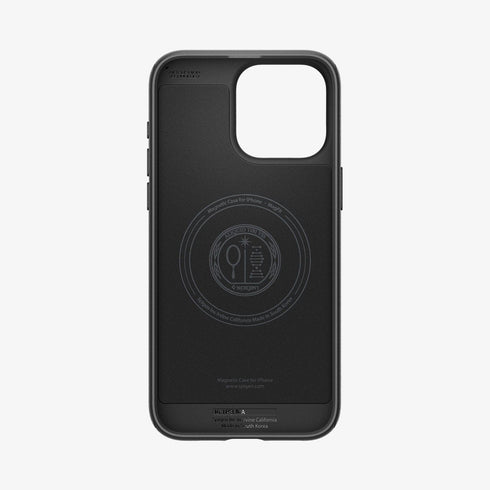 ACS06597 - iPhone 15 Pro Max Case Mag Armor (MagFit) in matte black showing the back